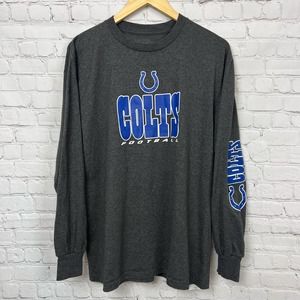 Majestic Long Sleeve Colts Football NFL team Shirt Tee Unisex Large